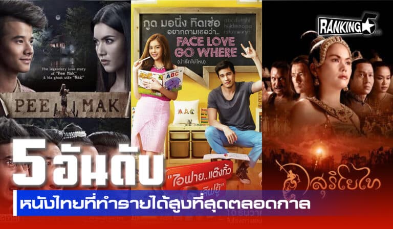 5 อันดับ หนังไทยที่ทำรายได้สูงที่สุดตลอดกาล