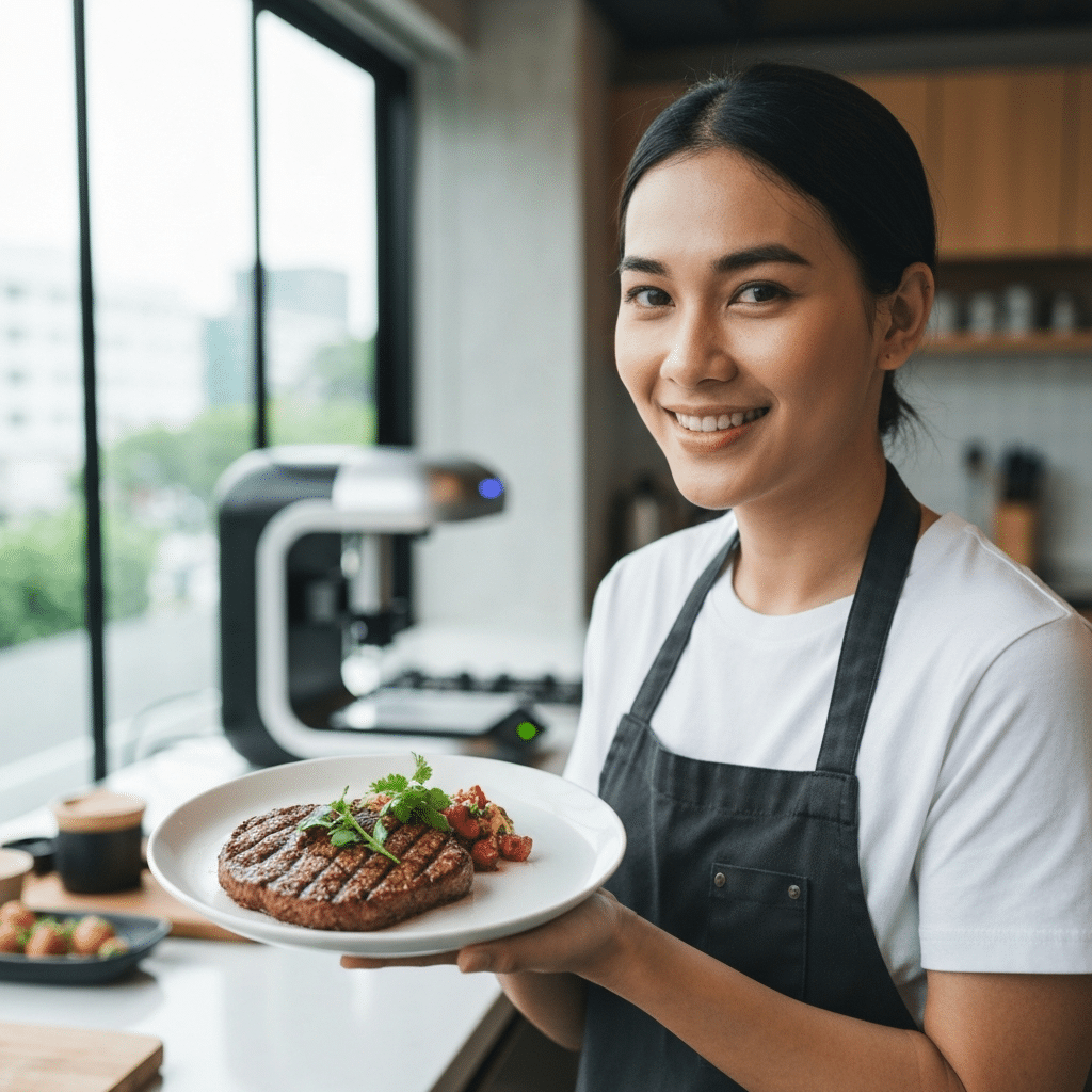 เนื้อจากพืช 2.0! 'เนื้อพิมพ์ 3 มิติ' เทรนด์สุขภาพใหม่คนกรุง - 3d-printed-plant-based-meat