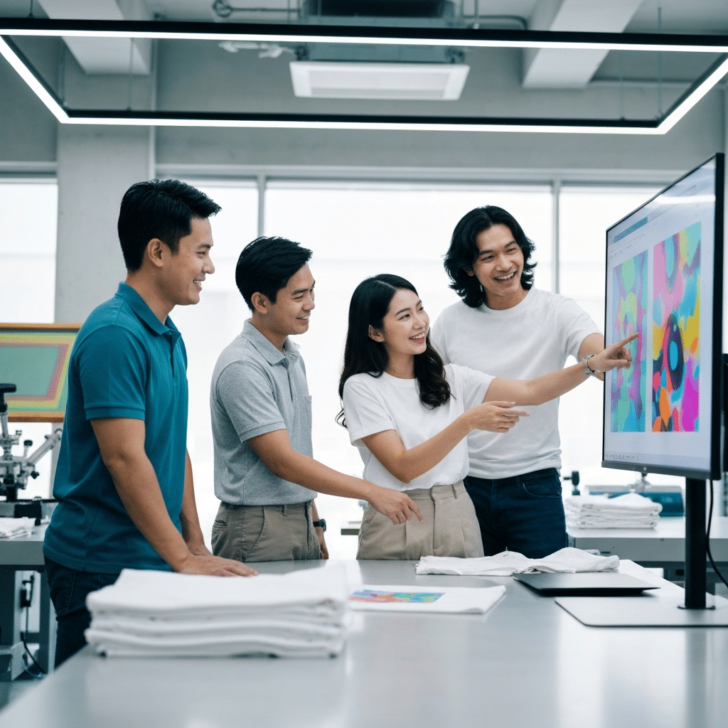 AI ออกแบบลายเสื้อ: อนาคตใหม่ของร้านสกรีน SME - ai-shirt-design-sme-business