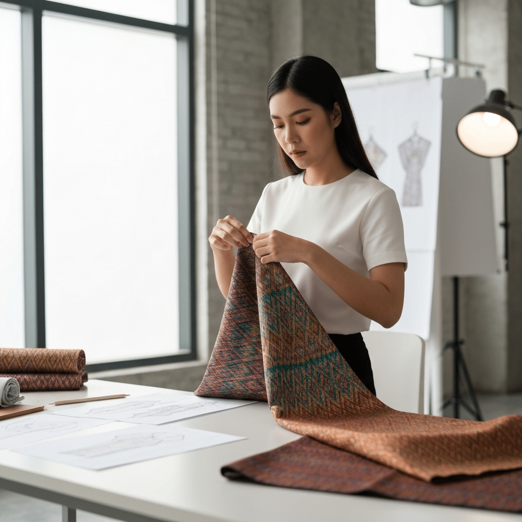 ผ้าไหมไทย Gen ใหม่ พลิกโฉมด้วย AI สู่รันเวย์โลก - thai-silk-ai-fashion-runway