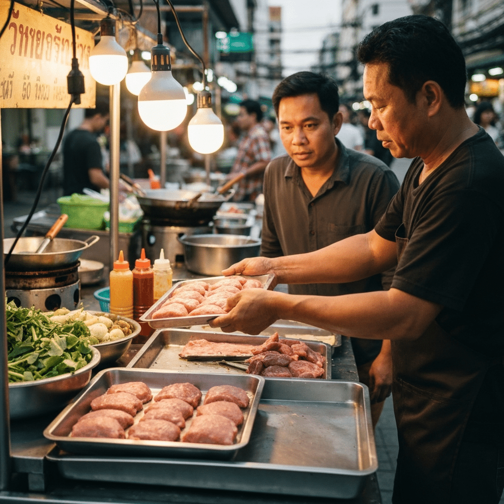 'เนื้อพิมพ์ 3 มิติ' พลิกโฉมสตรีทฟู้ดไทย ลดต้นทุนจริงหรือ? - 3d-printed-meat-thai-streetfood