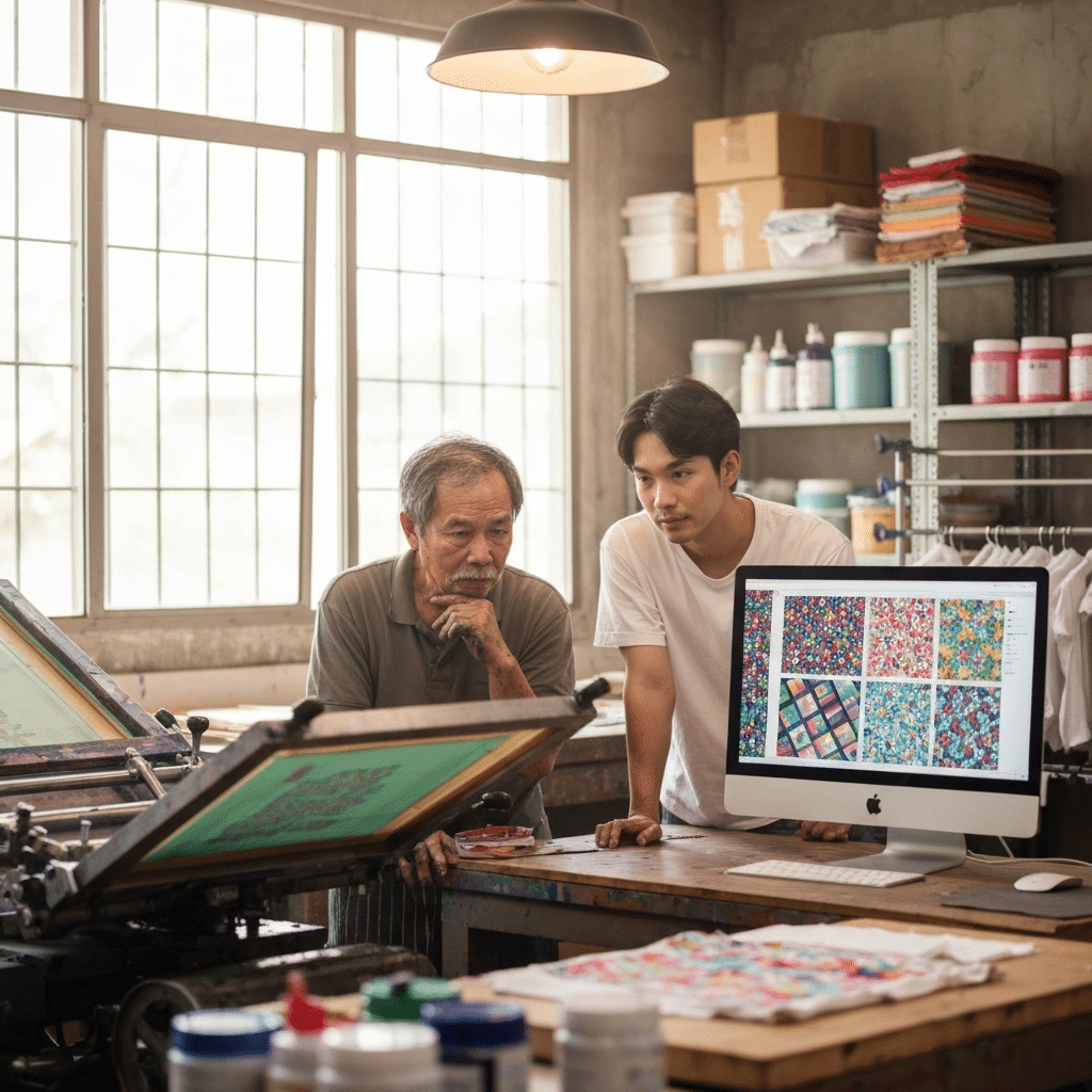 AI ครองเมือง! ร้านสกรีนเสื้อปรับตัวอย่างไรในยุคดิจิทัล - ai-impact-screen-printing-business