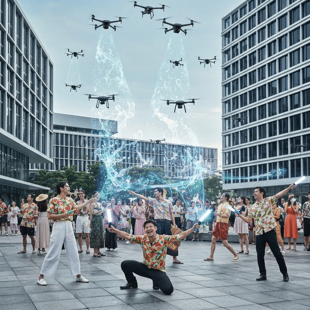 สงกรานต์ 2026: AI จัดอีเวนต์สาดน้ำแบบใหม่ ไม่ต้องเปียก? - songkran-2026-ai-event-technology