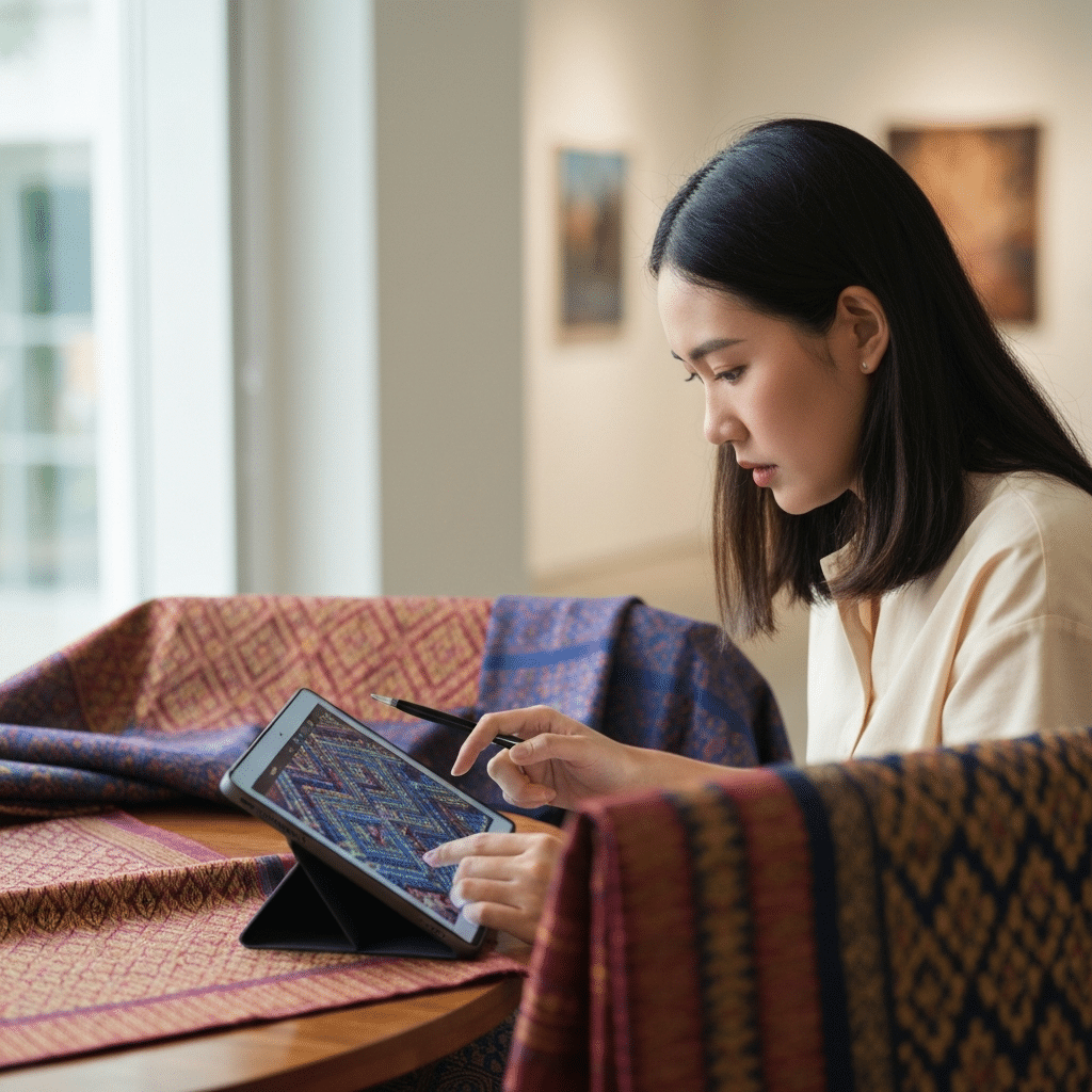 'ผ้าไทยดิจิทัล' ศิลปะ NFT ต่อยอดมรดกสิ่งทอสู่สากล - thai-textile-nft-art