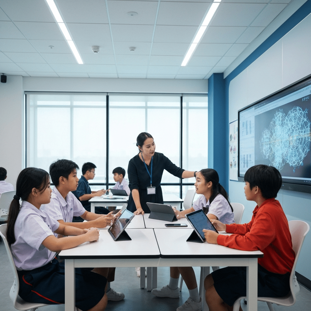 AI ในห้องเรียน: ปรับทักษะลูกรับโลกการศึกษาปี 2027 - ai-in-classroom-thailand-2027