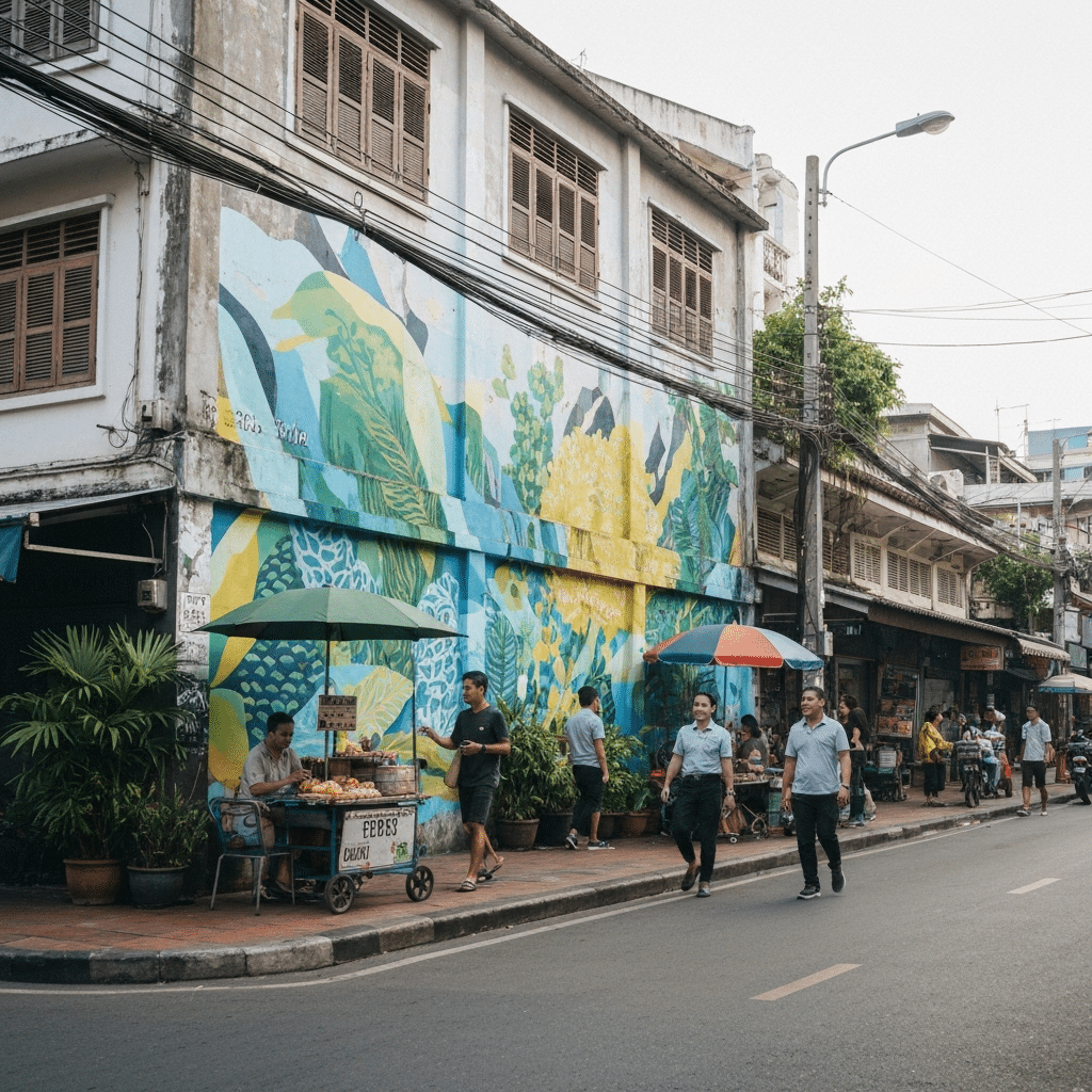 ศิลปะมีชีวิต: AI สร้างภาพฝาผนังเปลี่ยนตามอากาศ - ai-living-murals-thailand