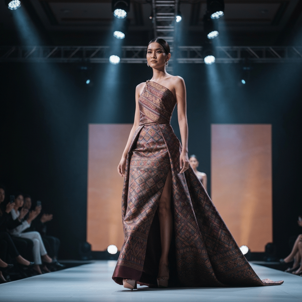 AI x ผ้าไหมไทย: ศิลปะบนรันเวย์สู่แฟชั่นโลก - ai-thai-silk-digital-art-fashion