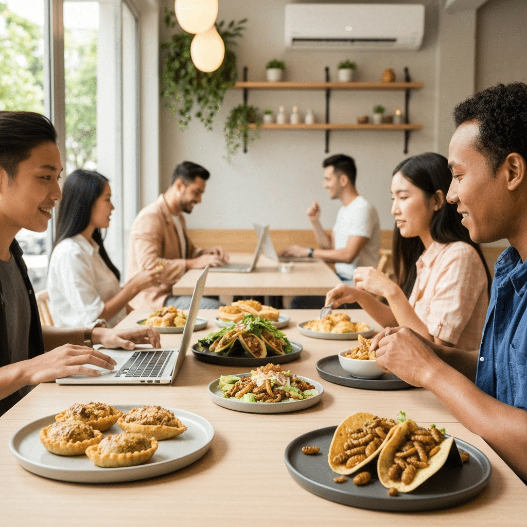 คาเฟ่แมลง: เทรนด์อาหารโปรตีนสูงใหม่ของคนเมือง - insect-protein-cafe-bangkok-trend