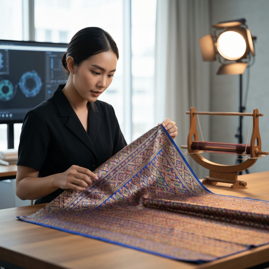 AI ทอผ้าไหมไทย เทรนด์แฟชั่น 2027 ที่ต้องจับตา - ai-thai-silk-fashion-trend-2027