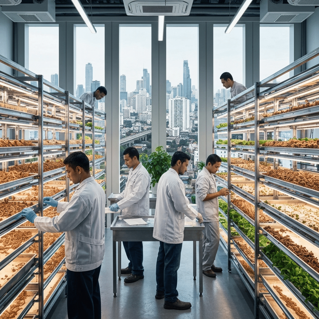 ฟาร์มแมลงแนวตั้งกลางกรุง โปรตีนแห่งอนาคตแก้โลกร้อน - urban-insect-farm-future-protein